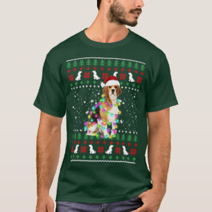 Camiseta Santa Beagle con Navidades ilumina a divertida ama