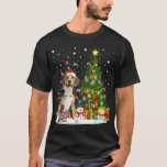 Camiseta Santa Beagle Dog Xmas Tree Light Beagle Christm<br><div class="desc">Navidades de Beagle Dog Xmas Tree Light</div>