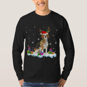 Camiseta Santa Beagle Funny ilumina a Santa Reindeer Dog Lo