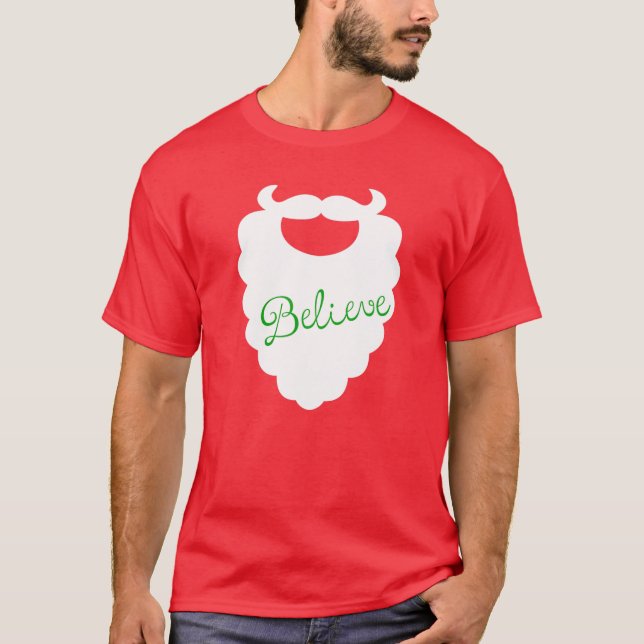 Camiseta Santa Beard Holiday Tee Belige Holiday Design (Anverso)