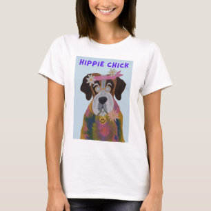 Camiseta Santa Bernarda Hippie Chick