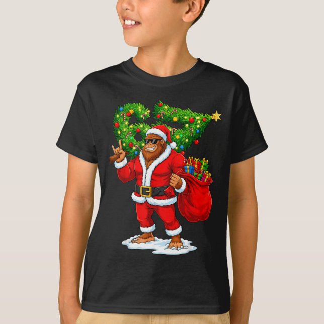 Camiseta Santa Bigfoot 67 Meme Funny Six Seven Christmas Ho (Anverso)
