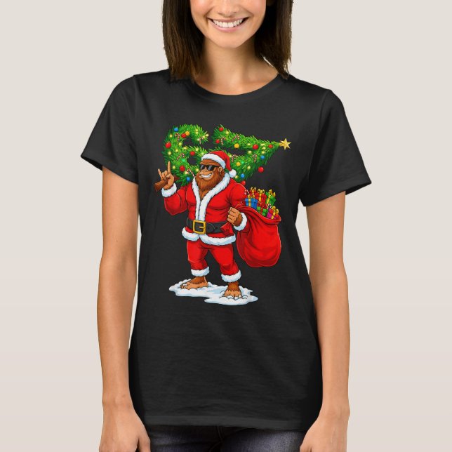 Camiseta Santa Bigfoot 67 Meme Funny Six Seven Christmas Ho (Anverso)