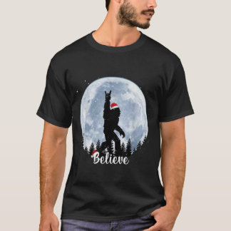Camiseta Santa Bigfoot Christmas Rock Funny Sasquatch Belie