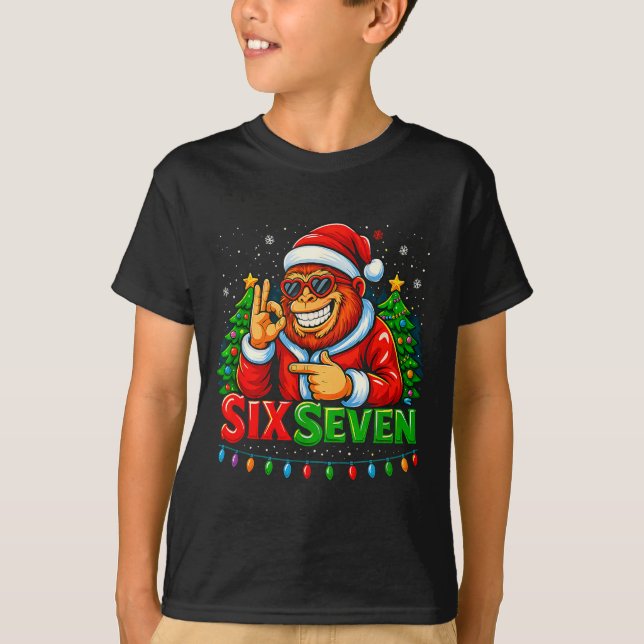 Camiseta Santa Bigfoot Christmas Sasquatch 67 Funny Meme Si (Anverso)