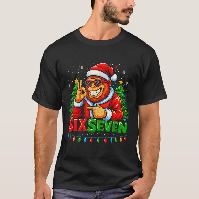 Camiseta Santa Bigfoot Christmas Sasquatch 67 Funny Meme Si (Anverso)
