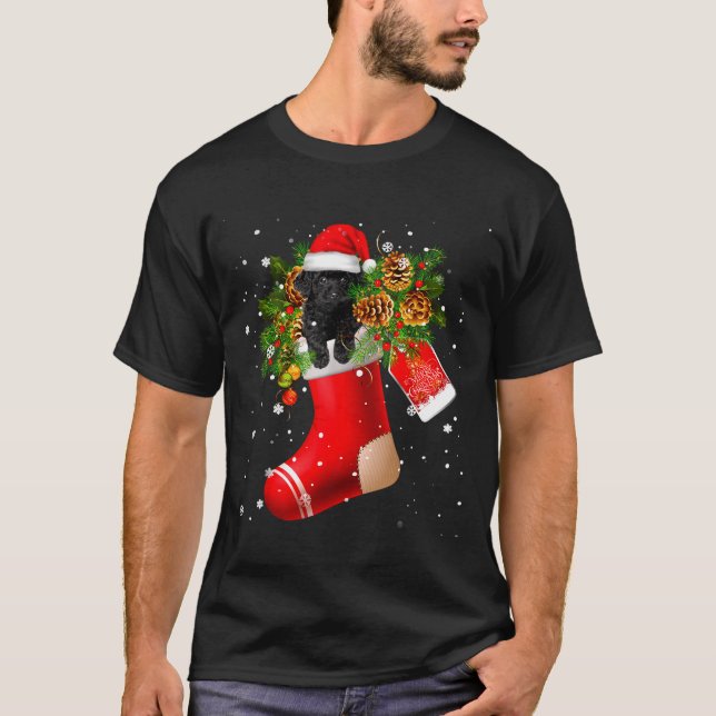 Camiseta Santa Black Toy Odle In Christmas Sock Pajama  (Anverso)