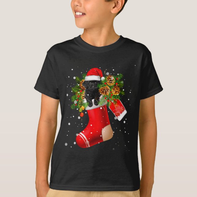 Camiseta Santa Black Toy Odle In Christmas Sock Pajama  (Anverso)