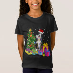 Camiseta Santa Border Collie Dog Christmas Tree Light Funny<br><div class="desc">Santa Border Collie Dog Christmas Tree Light Funny Xmas Dog</div>
