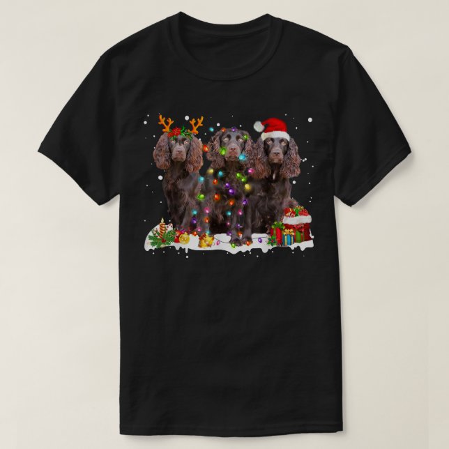 Camiseta Santa Boykin Español Perro Gorgoso reno Christm (Diseño del anverso)