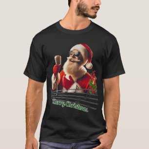 Camiseta Santa Cantante Rock and Roll