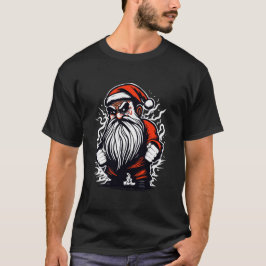 Camiseta Santa cara de pandilla agresiva Navidad Hipster