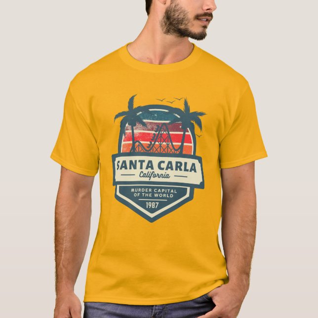 Camiseta Santa Carla California, capital mundial de los ase (Anverso)