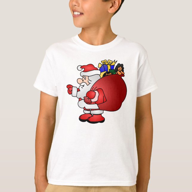 Camiseta Santa Carrying Bag of Toys T-Shirt (Anverso)