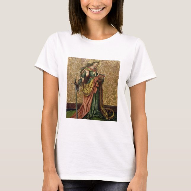 Camiseta Santa Catalina de Alejandría (aceite en el panel)  (Anverso)
