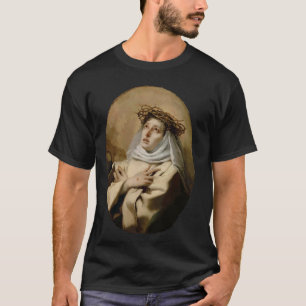 Camiseta Santa Catalina de Siena Arte Santos Italianos Cató
