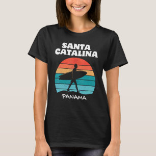 Camiseta SANTA CATALINA PANAMÁ Surf Retro Atardecer Surfing