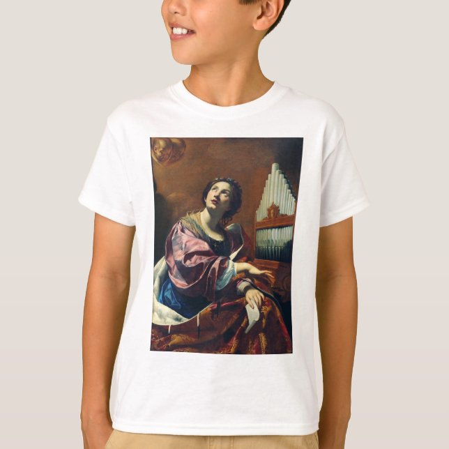 Camiseta Santa Cecilia por Simon Vouet (Anverso)