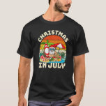 Camiseta Santa Christm<br><div class="desc">Navidades De Santa Hawái Vintage Retro Surfing En Julio.</div>