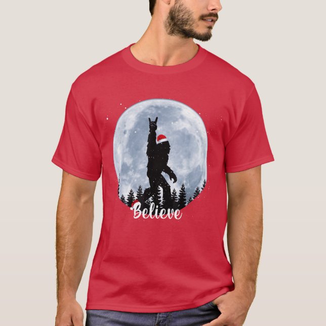 Camiseta Santa Christmas Rock Sasquatch Xmas girl (Anverso)