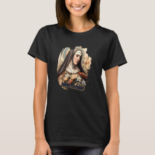 Camiseta Santa Clara de Asís Diseño Cristiano Católico W