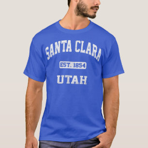 Camiseta Santa Clara Utah UT estilo atlético de época T