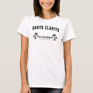 Camiseta Santa Clarita Blanca de Mujeres, California