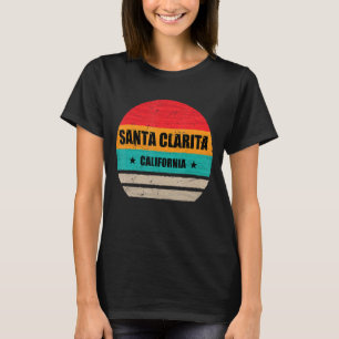 Camiseta Santa Clarita California Retro Vintage Sunset Ee.