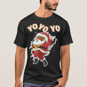 Camiseta Santa Claus, afroamericano, Navidades de Papá Noe