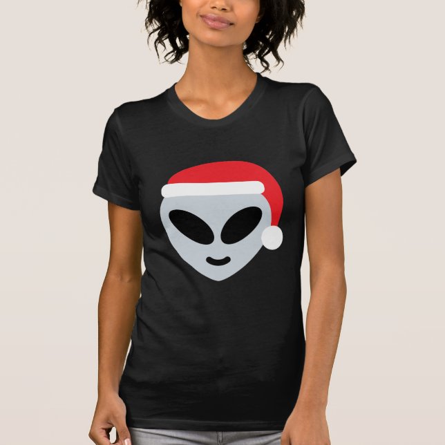Camiseta santa claus alien emoji (Anverso)