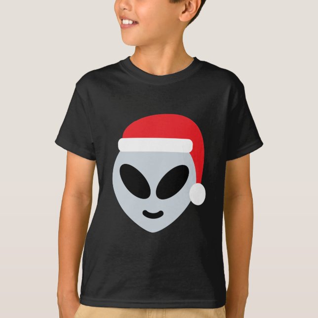 Camiseta santa claus alien emoji (Anverso)