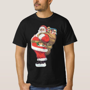 Camiseta Santa Claus antiguo, recorte navideño victoriano