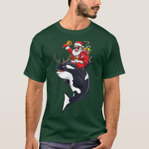 Camiseta Santa Claus Asesina Ballena Orca Cute Chicas Mujer