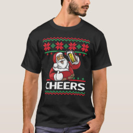 Camiseta Santa Claus Beer Beer Chequeando Navidades feos