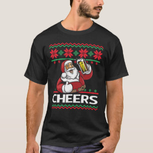 Camiseta Santa Claus Beer Beer Chequeando Navidades feos