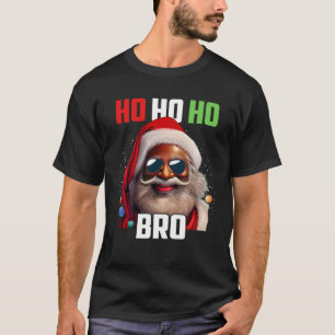 Camiseta Santa Claus Black Afro African American Ho Ho