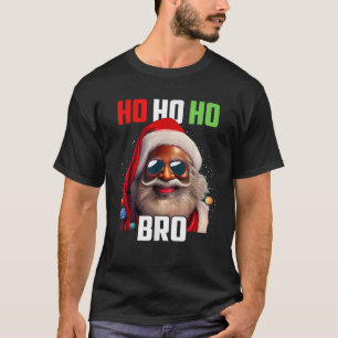 Camiseta Santa Claus Black Afro African American Ho Ho