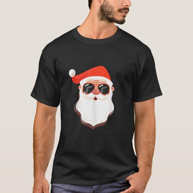 Camiseta SANTA CLAUS CARA Gafas de sol con barba Gorra Funn (Anverso)