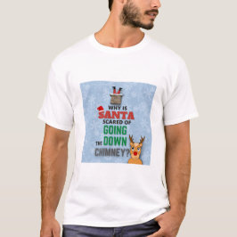 Camiseta Santa Claus chimenea copos de nieve chiste diverti