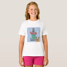 Camiseta Santa Claus chimenea copos de nieve chiste diverti