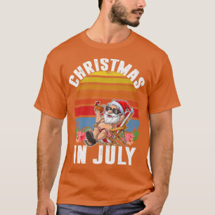 Camiseta Santa Claus Christmas in July Boys Tropical Hawaii