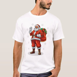 Camiseta Santa Claus clásico que trae regalos de Navidad