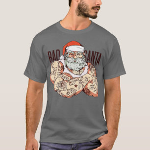 Camiseta Santa Claus con barba Gorra en el mal Santa Cristo