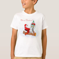 Santa Claus con Fox de Conejo y Squirrel