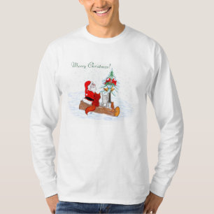 Camiseta Santa Claus con Fox de conejo y Squirrel