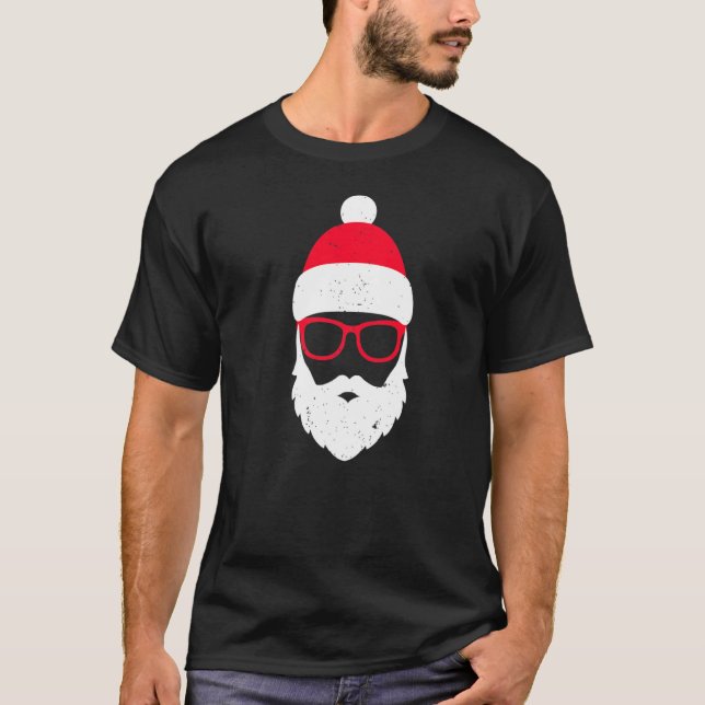 Camiseta Santa Claus con gafas de sol Navidades (Anverso)