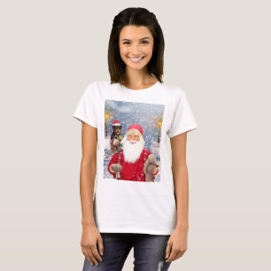 Camiseta Santa Claus con Navidades Regalos Rottweiler Dog