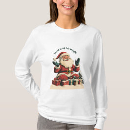 Camiseta Santa Claus con regalos de Navidades