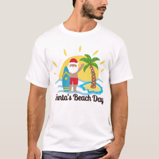 Camiseta Santa Claus con un giro - Día de la playa