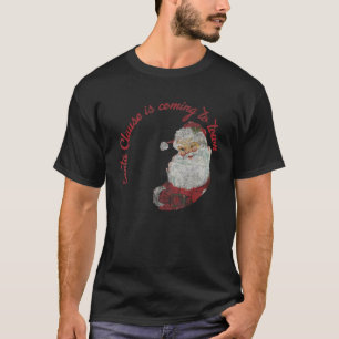 Camiseta Santa Claus de estilo retro vintage llega a la ciu